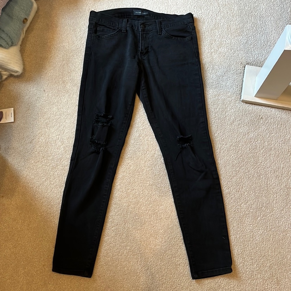 Black ripped jeans